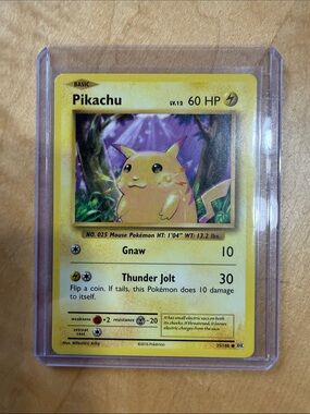 Pokemon Pikachu Yellow Trading Card
